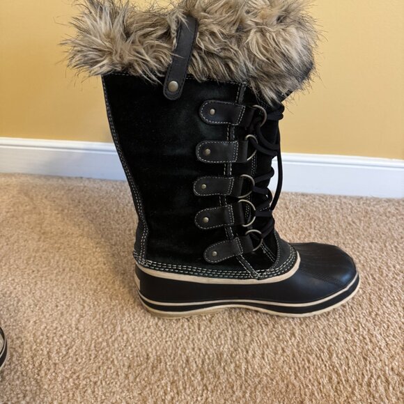 SOREL Black Waterproof Boots - Size 9 - Joan of Arc - Picture 6 of 8